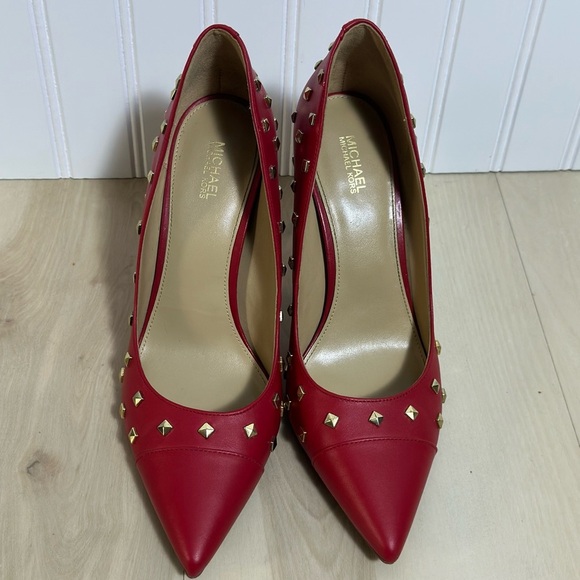 MICHAEL MICHAEL KORS Keke Pointed Pumps  9.5M Leather Slip-on Stiletto Business - Picture 12 of 16